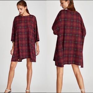 Zara Oversized Check Dress